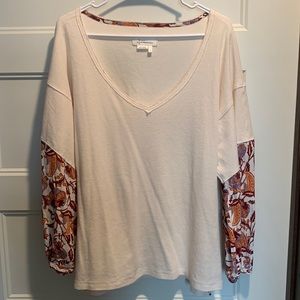 Anthropologie long sleeve top size Small